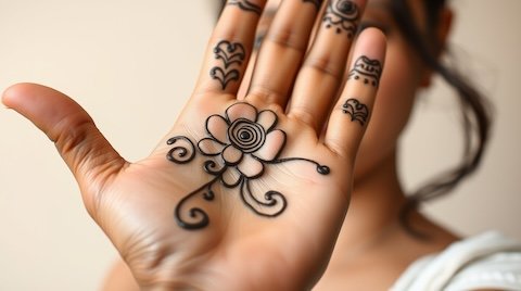 Arabic Front Hand Mehndi Designs - Floral Patter