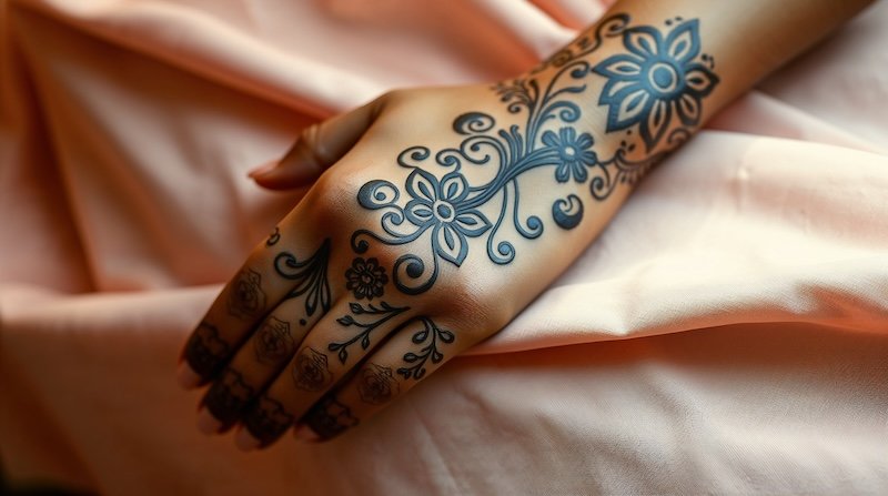69 Best Arabic Mehndi Designs - The Definitive Guide 1 Arabic Mehndi Design on hand