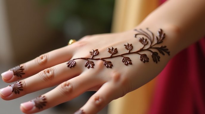 107 Beautiful Simple Mehndi Designs You'll Love 1 Simple Mehndi Designs on hand